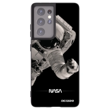 Picasee silikónový čierny obal pre Samsung Galaxy S21 Ultra 5G G998B - Astronaut Big