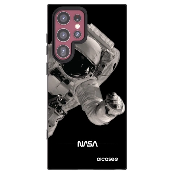 Picasee silikónový čierny obal pre Samsung Galaxy S22 Ultra 5G - Astronaut Big