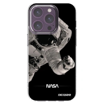 Picasee silikónový prehľadný obal pre Apple iPhone 14 Pro - Astronaut Big