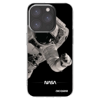 Picasee silikónový prehľadný obal pre Apple iPhone 15 Pro - Astronaut Big