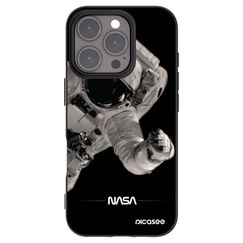 Picasee silikónový čierny obal pre Apple iPhone 16 Pro - Astronaut Big