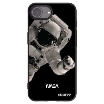 Picasee silikónový čierny obal pre Apple iPhone 16e - Astronaut Big
