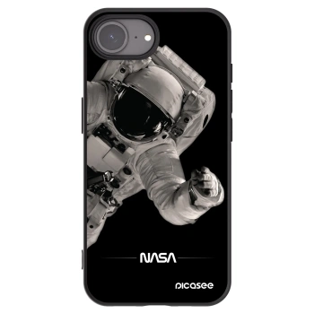 Picasee silikónový čierny obal pre Apple iPhone 17e - Astronaut Big