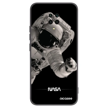 Picasee silikónový čierny obal pre Xiaomi Redmi Note 9S - Astronaut Big