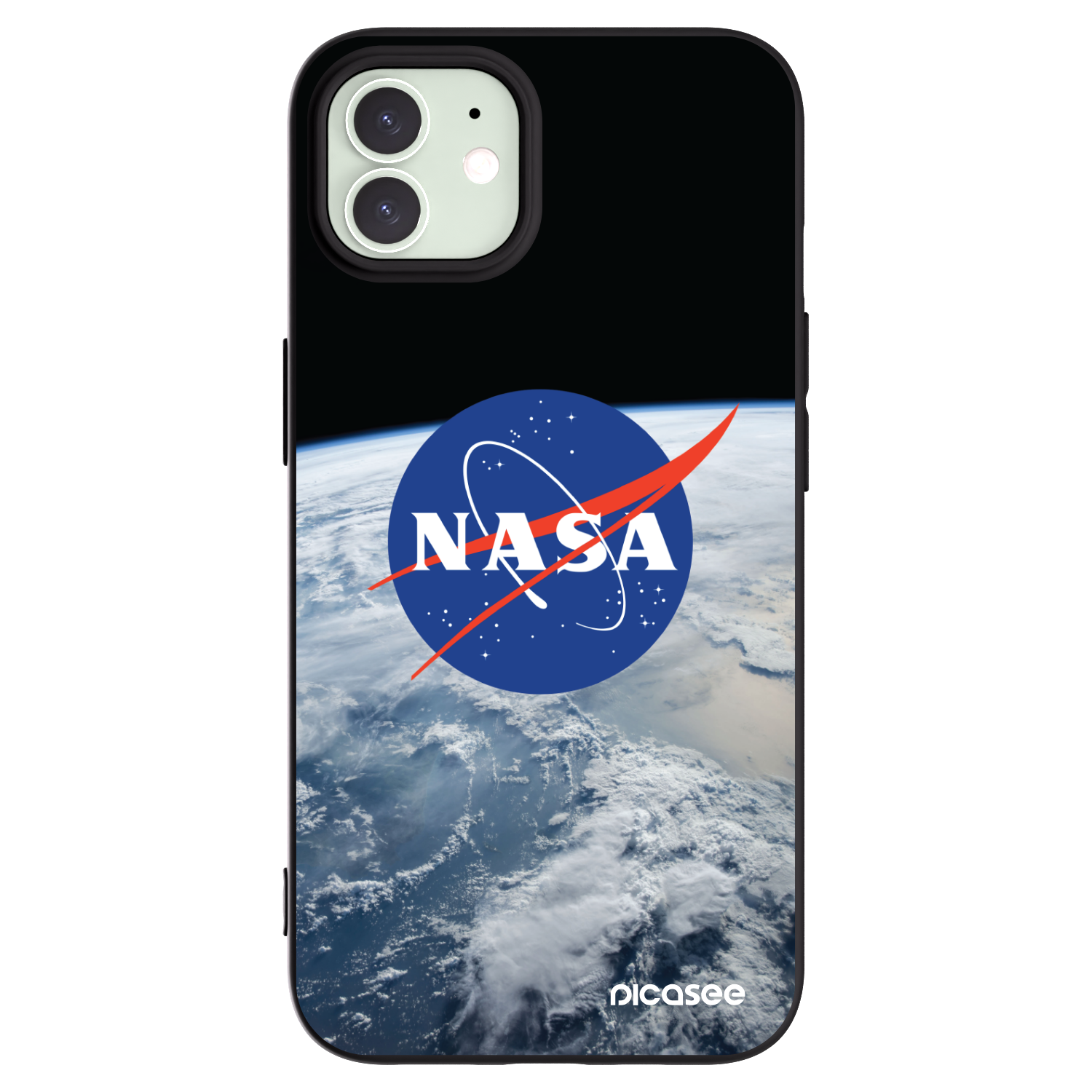 Picasee silikónový čierny obal pre Apple iPhone 12 - Nasa Earth