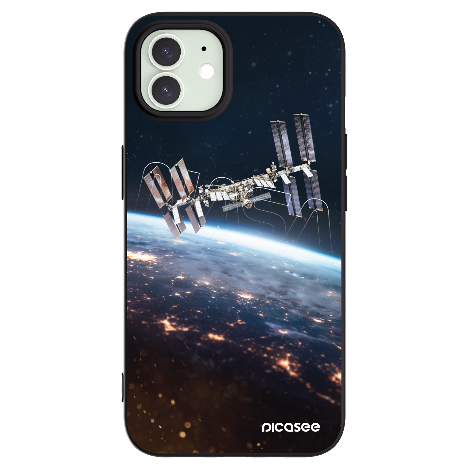 Picasee silikónový čierny obal pre Apple iPhone 12 - Station