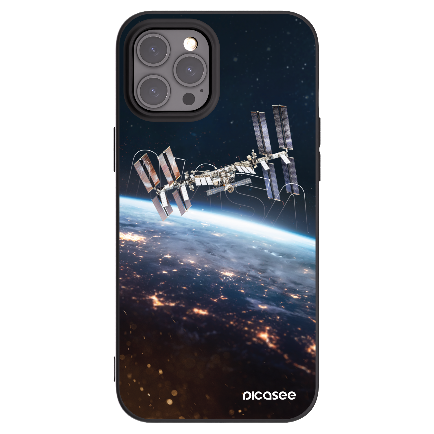 Picasee silikónový čierny obal pre Apple iPhone 12 Pro Max - Station