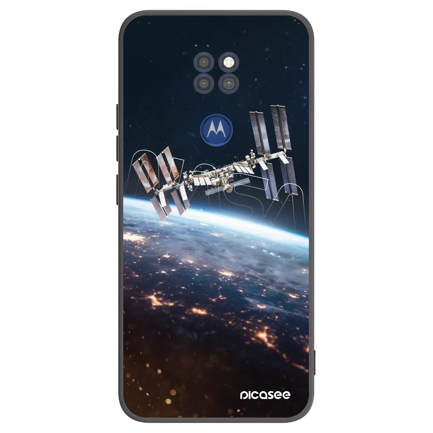 Picasee silikónový čierny obal pre Motorola Moto G9 Play - Station