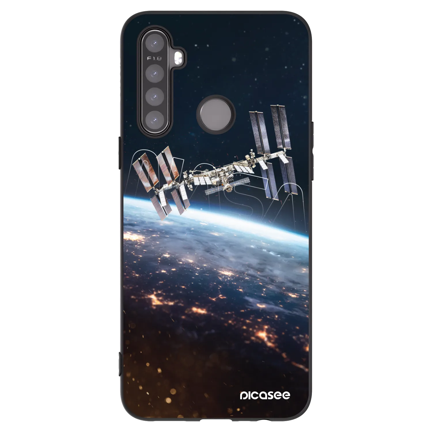 Picasee silikónový čierny obal pre Realme 6i - Station