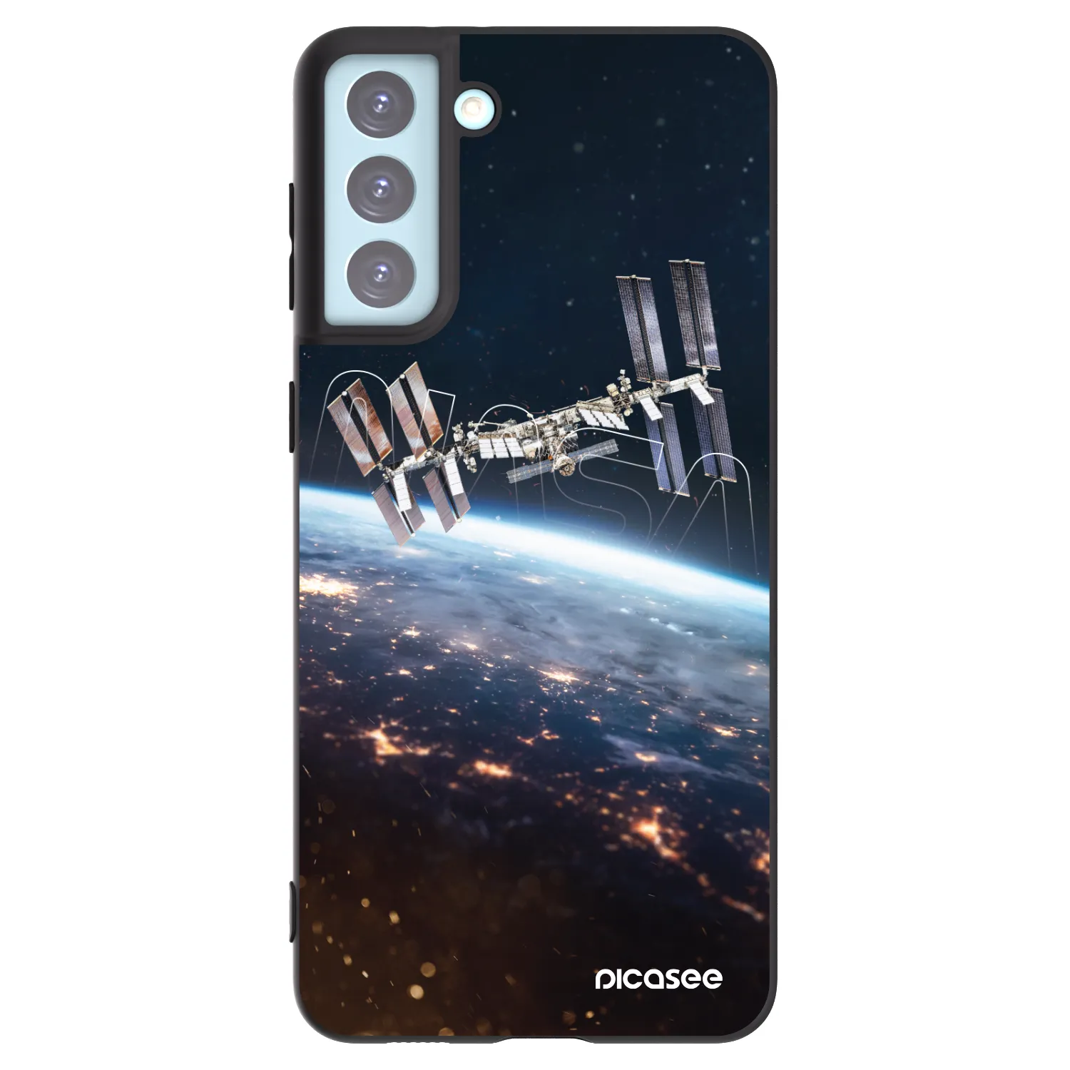 Picasee silikónový čierny obal pre Samsung Galaxy S21+ 5G G996F - Station