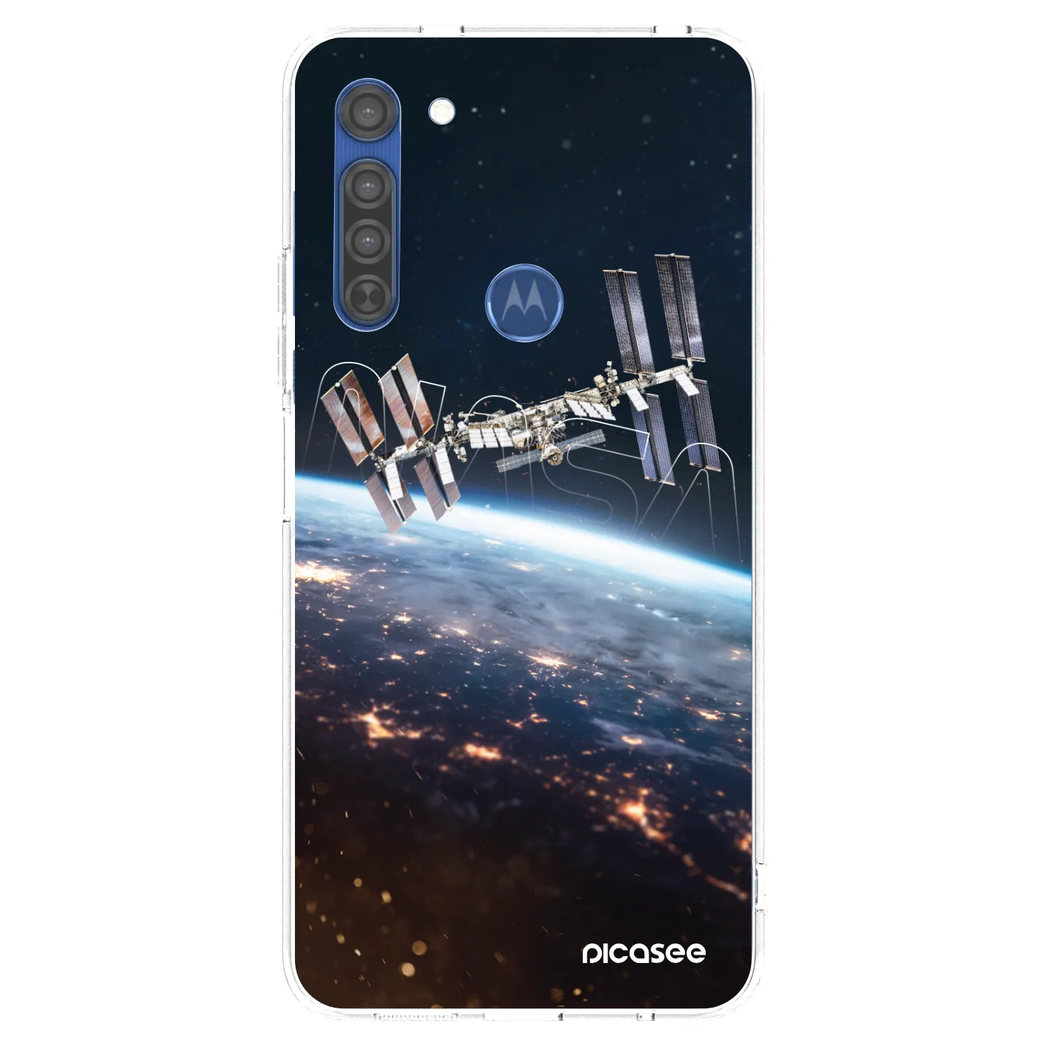 Picasee silikónový prehľadný obal pre Motorola Moto G8 - Station