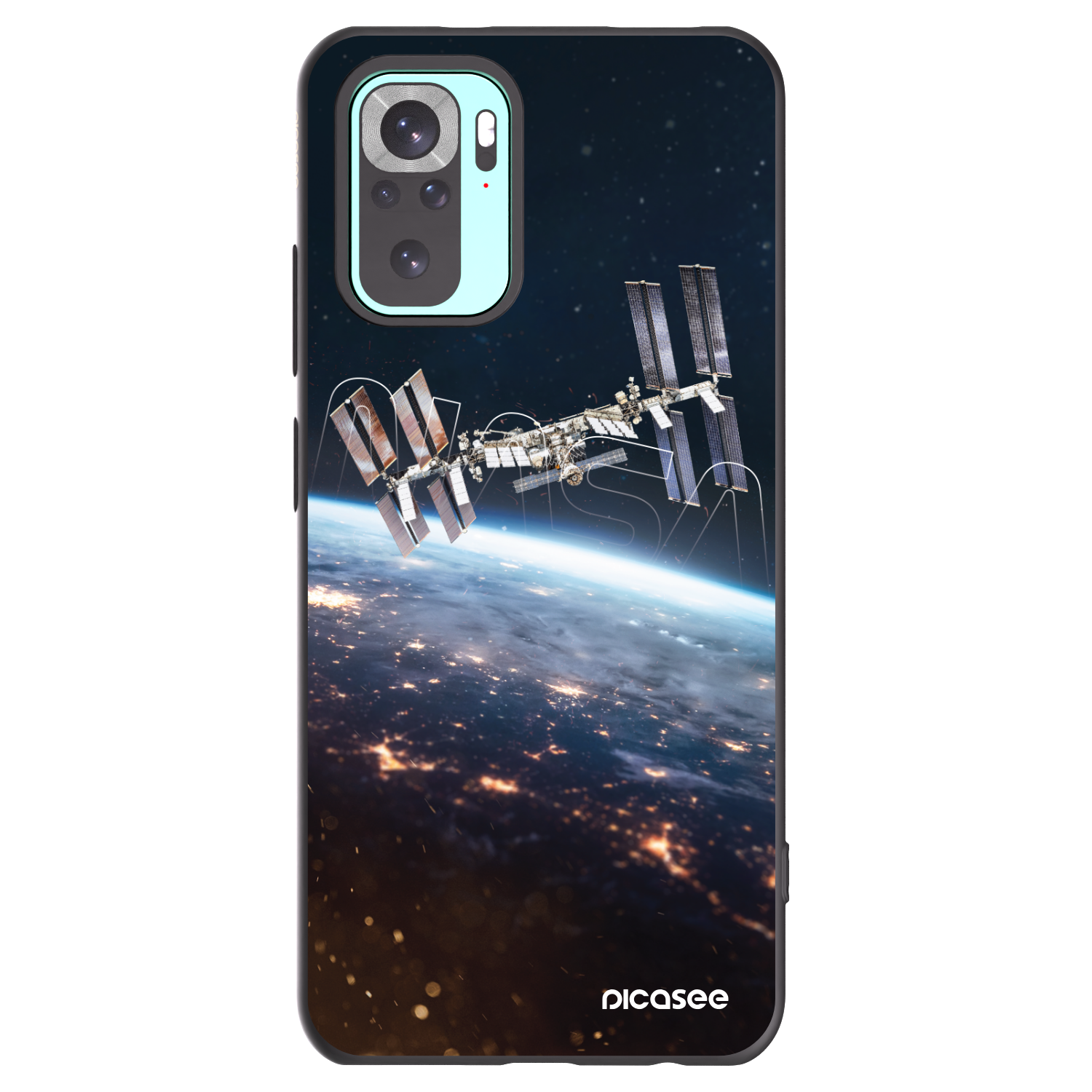 Picasee silikónový čierny obal pre Xiaomi Redmi Note 10 Pro - Station