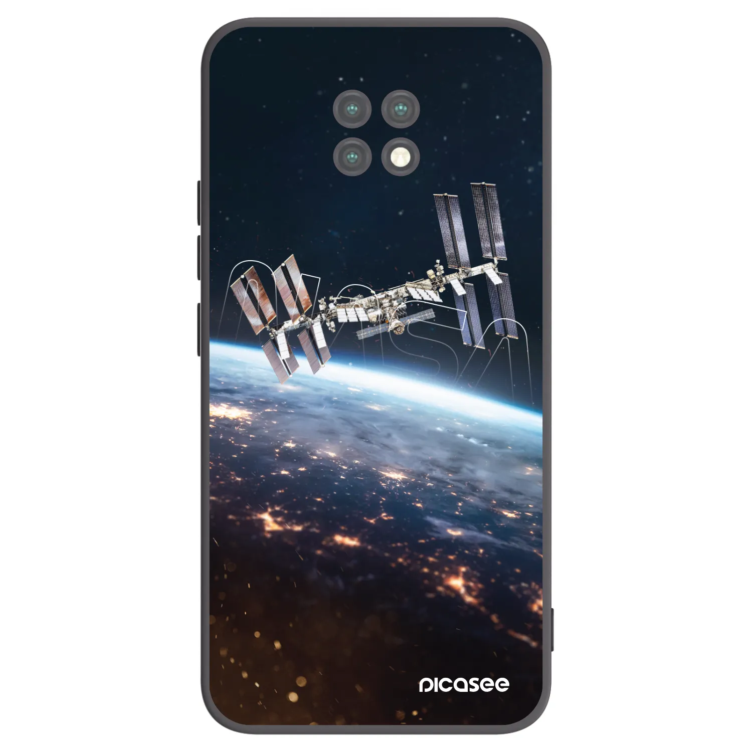 Picasee silikónový čierny obal pre Xiaomi Redmi Note 9T - Station