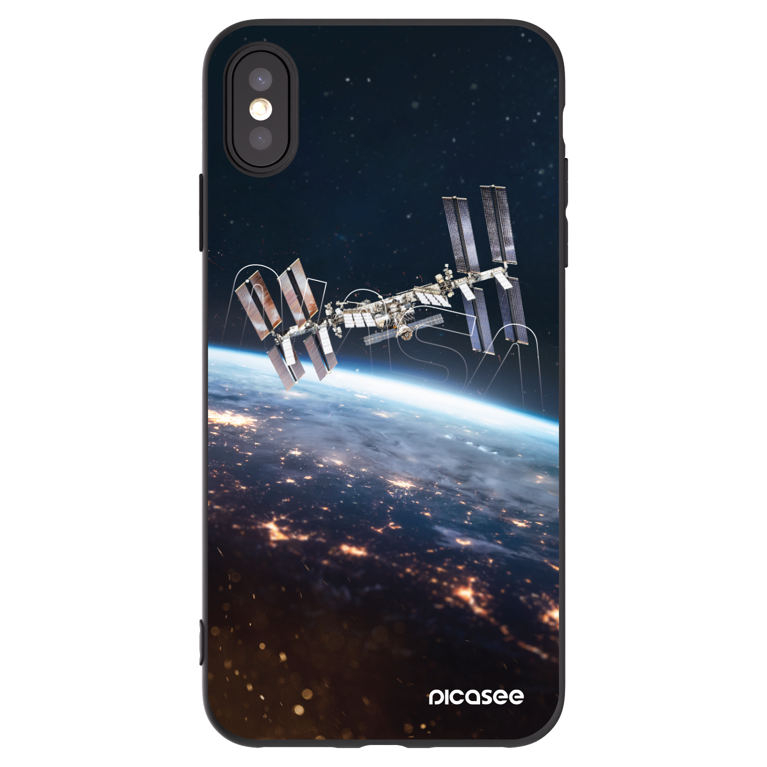 Picasee silikónový čierny obal pre Apple iPhone XS Max - Station