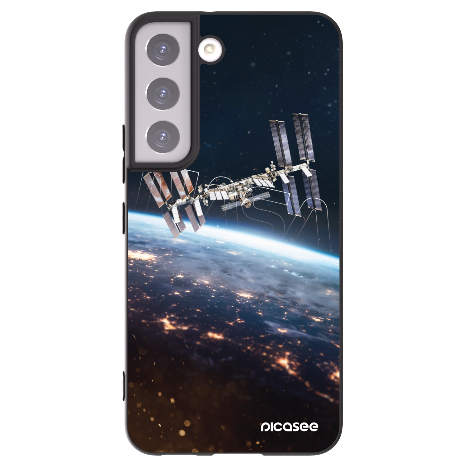 Picasee silikónový čierny obal pre Samsung Galaxy S22 5G - Station