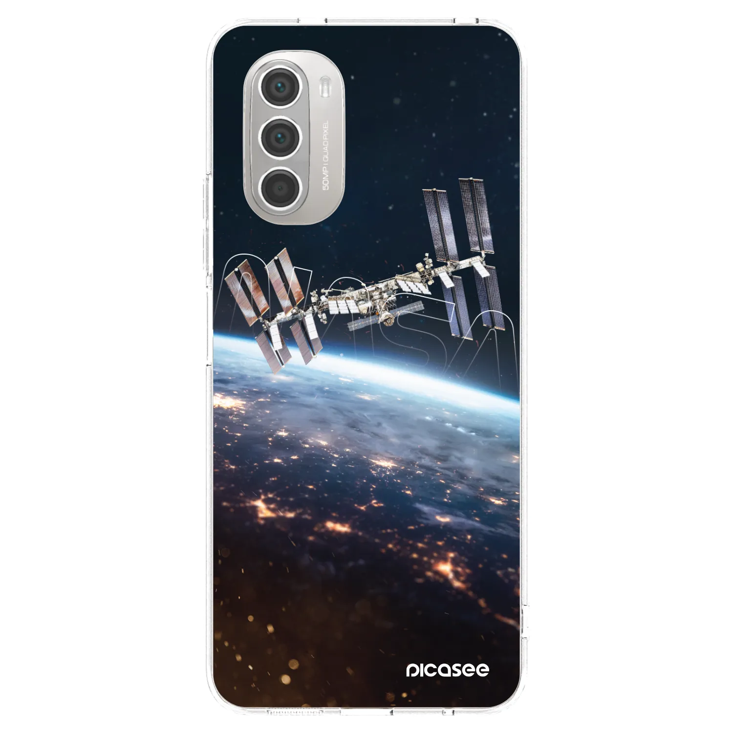 Picasee silikónový prehľadný obal pre Motorola Moto G51 - Station