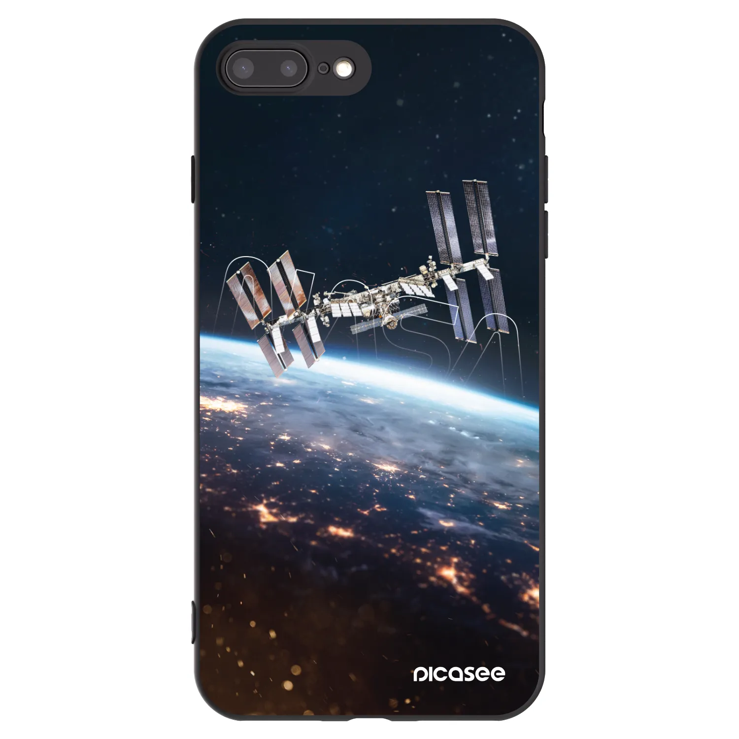 Picasee silikónový čierny obal pre Apple iPhone 7 Plus - Station