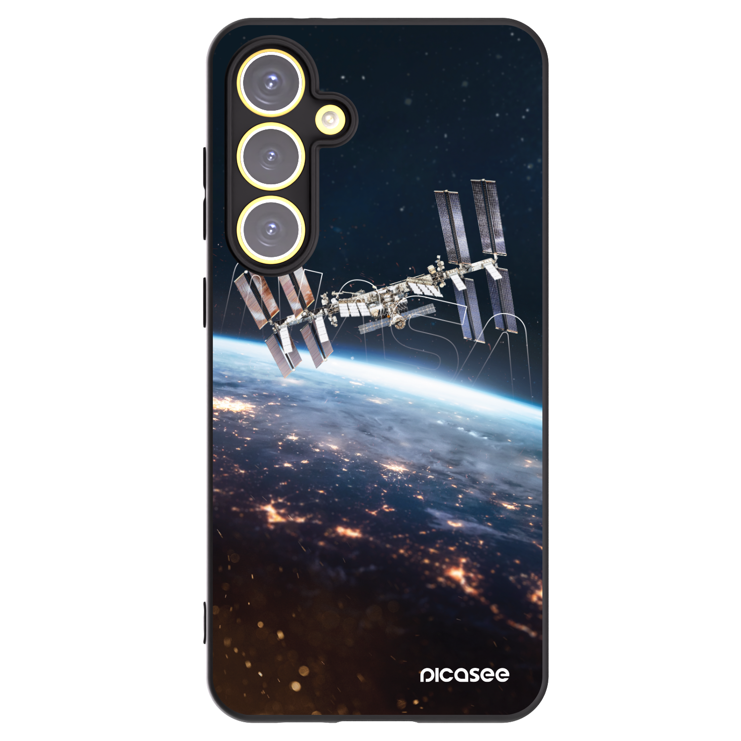 Picasee silikónový čierny obal pre Samsung Galaxy S24 FE S721B - Station