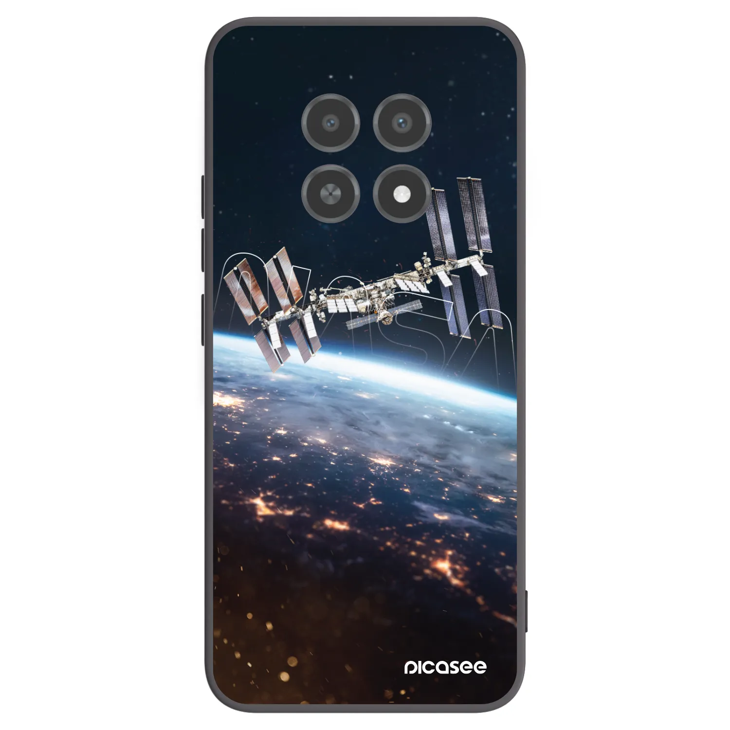 Picasee silikónový čierny obal pre Realme 12X - Station