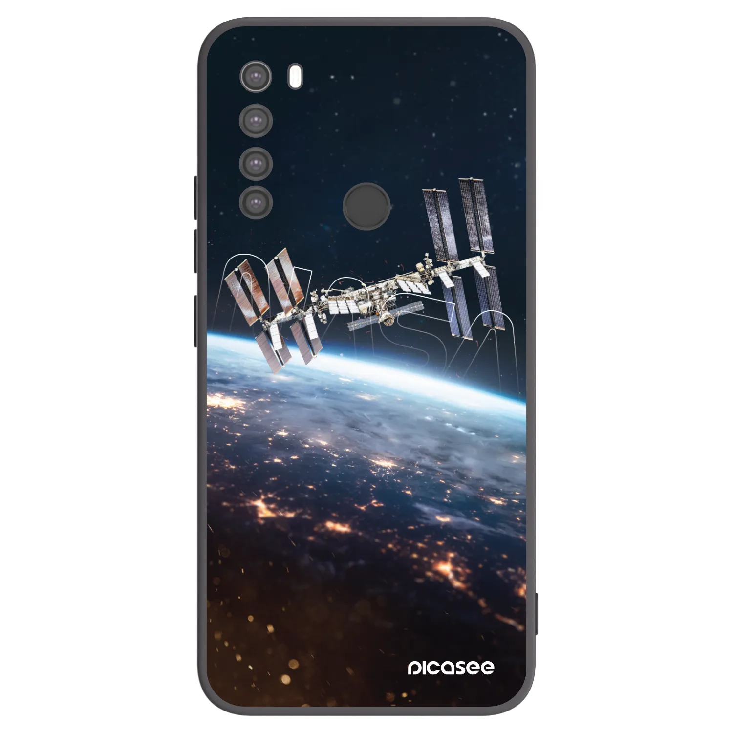 Picasee silikónový čierny obal pre Xiaomi Redmi Note 8 - Station
