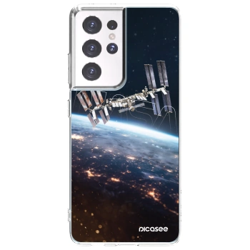 Picasee silikónový prehľadný obal pre Samsung Galaxy S21 Ultra 5G G998B - Station