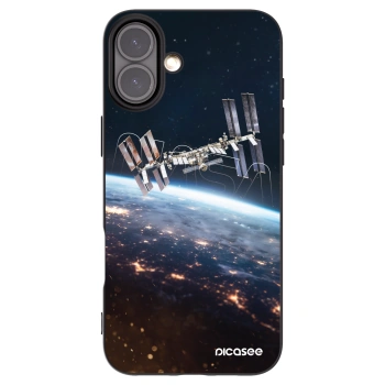 Picasee silikónový čierny obal pre Apple iPhone 16 Plus - Station