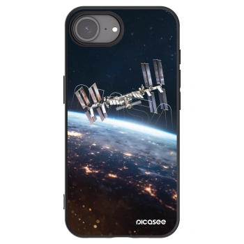 Picasee silikónový čierny obal pre Apple iPhone 16e - Station