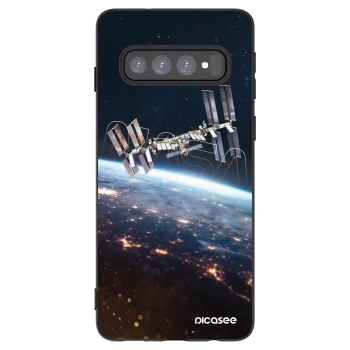 Picasee silikónový čierny obal pre Samsung Galaxy S10 G973 - Station