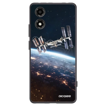 Picasee silikónový čierny obal pre Motorola Moto E14 - Station