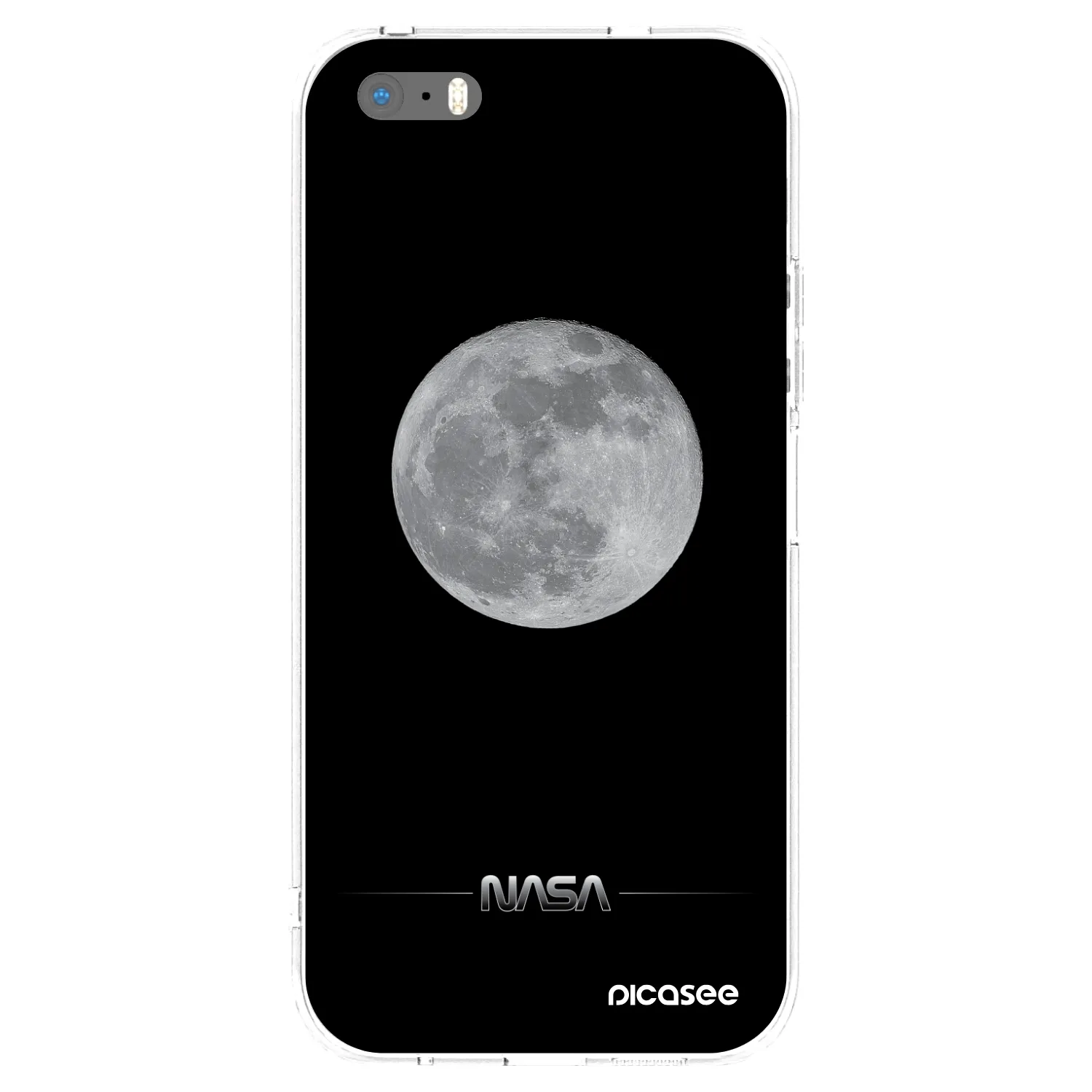 Picasee silikónový prehľadný obal pre Apple iPhone 5/5S/SE - Moon Minimal