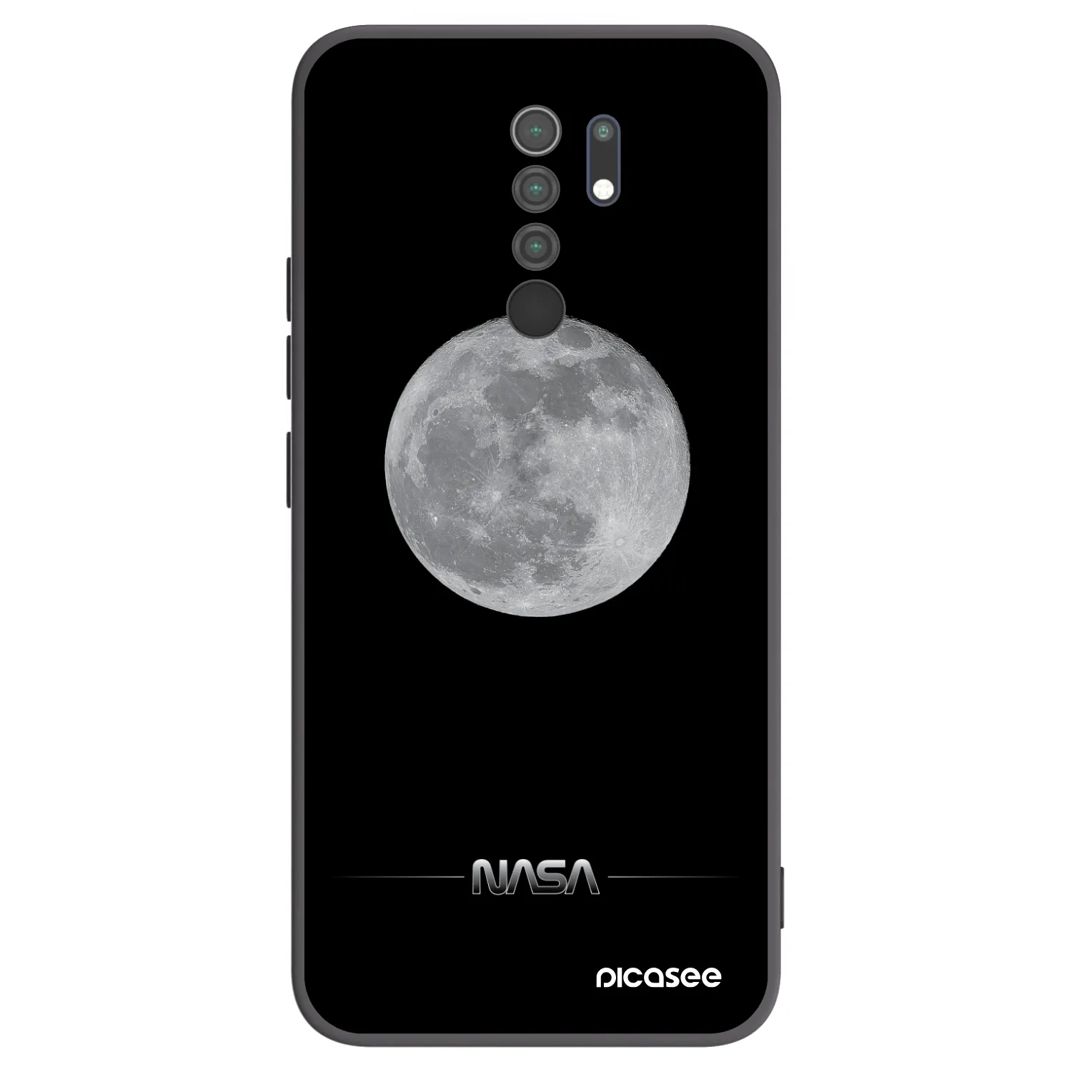 Picasee silikónový čierny obal pre Xiaomi Redmi 9 - Moon Minimal
