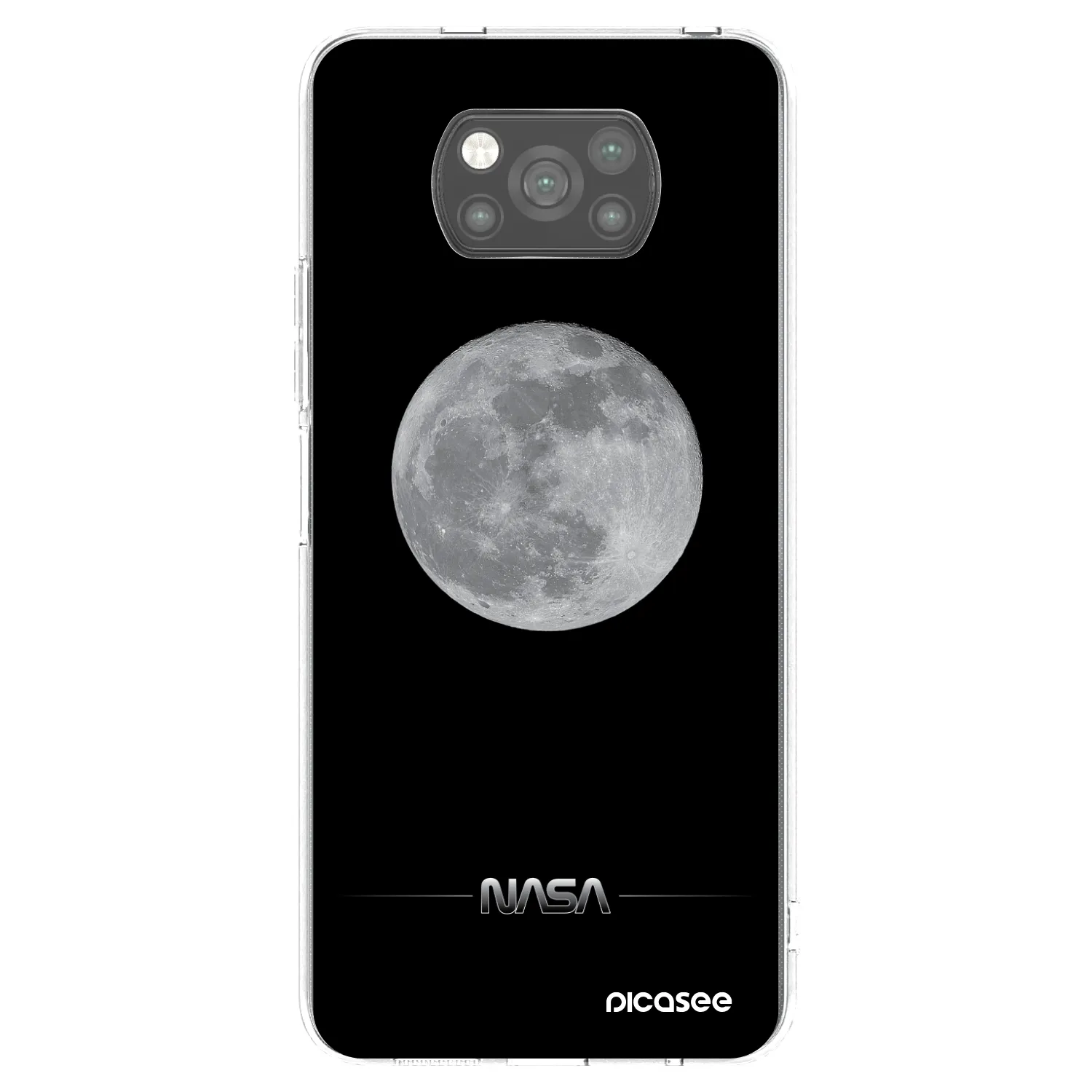 Picasee silikónový čierny obal pre Xiaomi Poco X3 - Moon Minimal