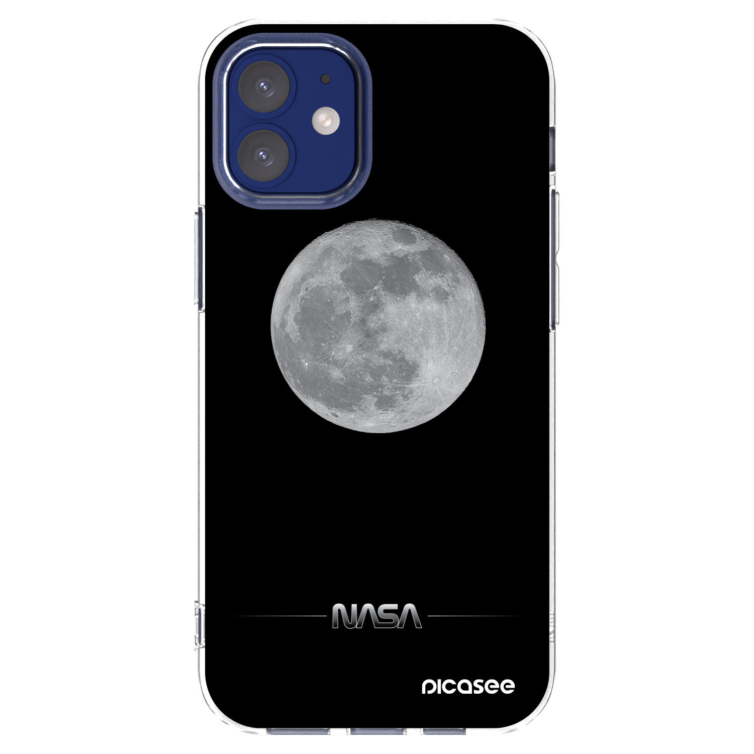 Picasee silikónový prehľadný obal pre Apple iPhone 12 mini - Moon Minimal