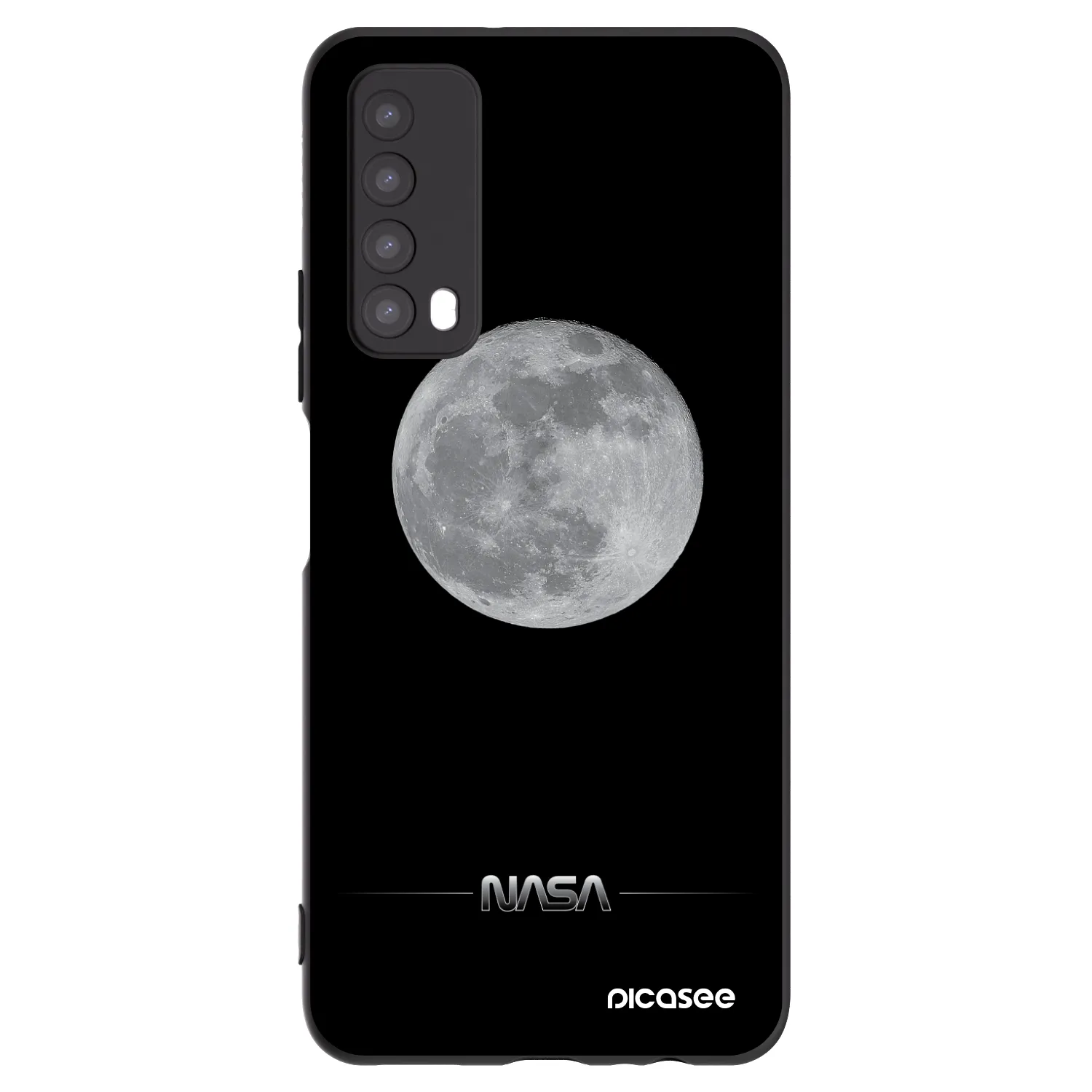 Picasee silikónový čierny obal pre Huawei P Smart 2021 - Moon Minimal