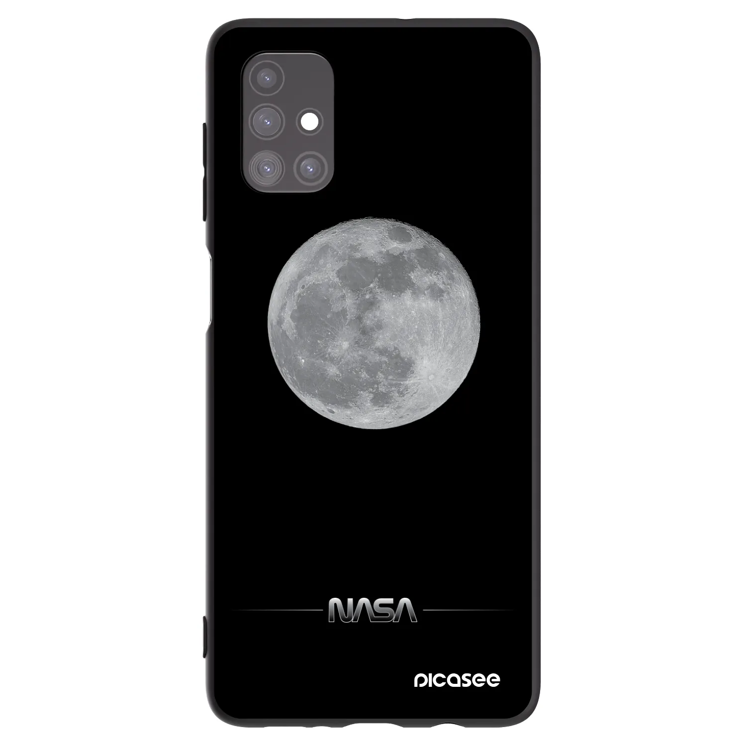 Picasee silikónový čierny obal pre Samsung Galaxy M51 M515F - Moon Minimal