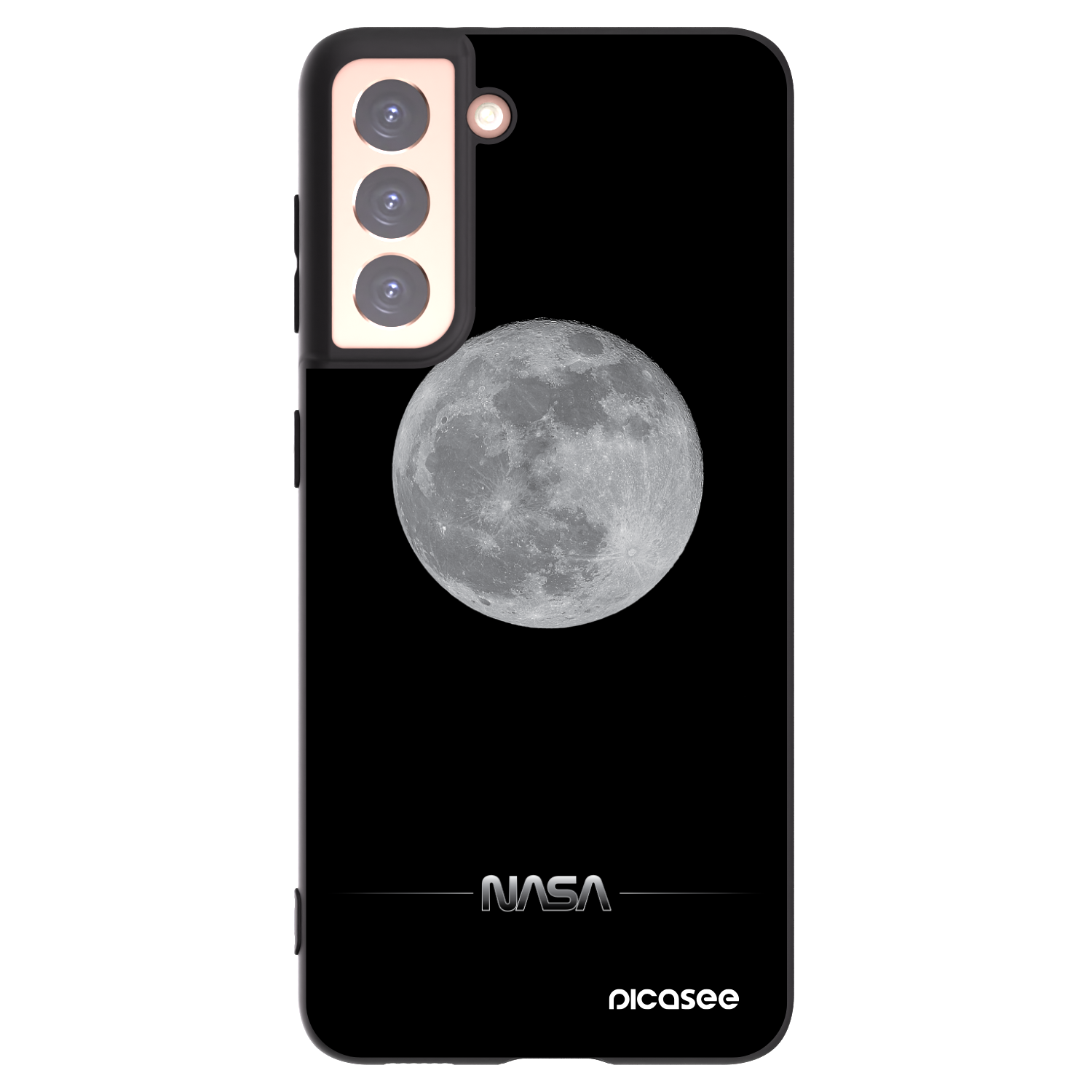 Silikónový čierny obal pre Samsung Galaxy S21 5G G991B - Moon Minimal