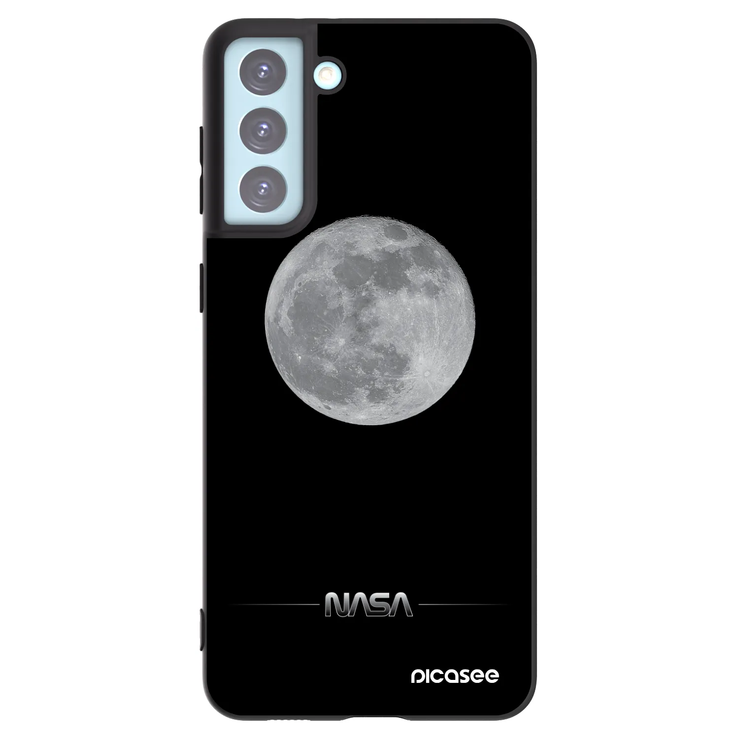 Picasee silikónový čierny obal pre Samsung Galaxy S21+ 5G G996F - Moon Minimal