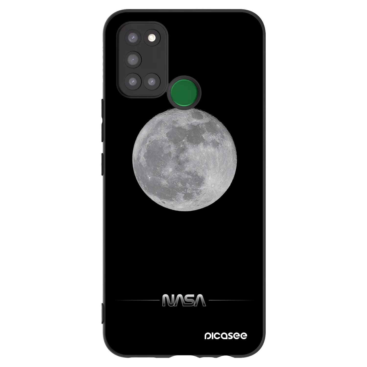 Picasee silikónový čierny obal pre Realme 7i - Moon Minimal