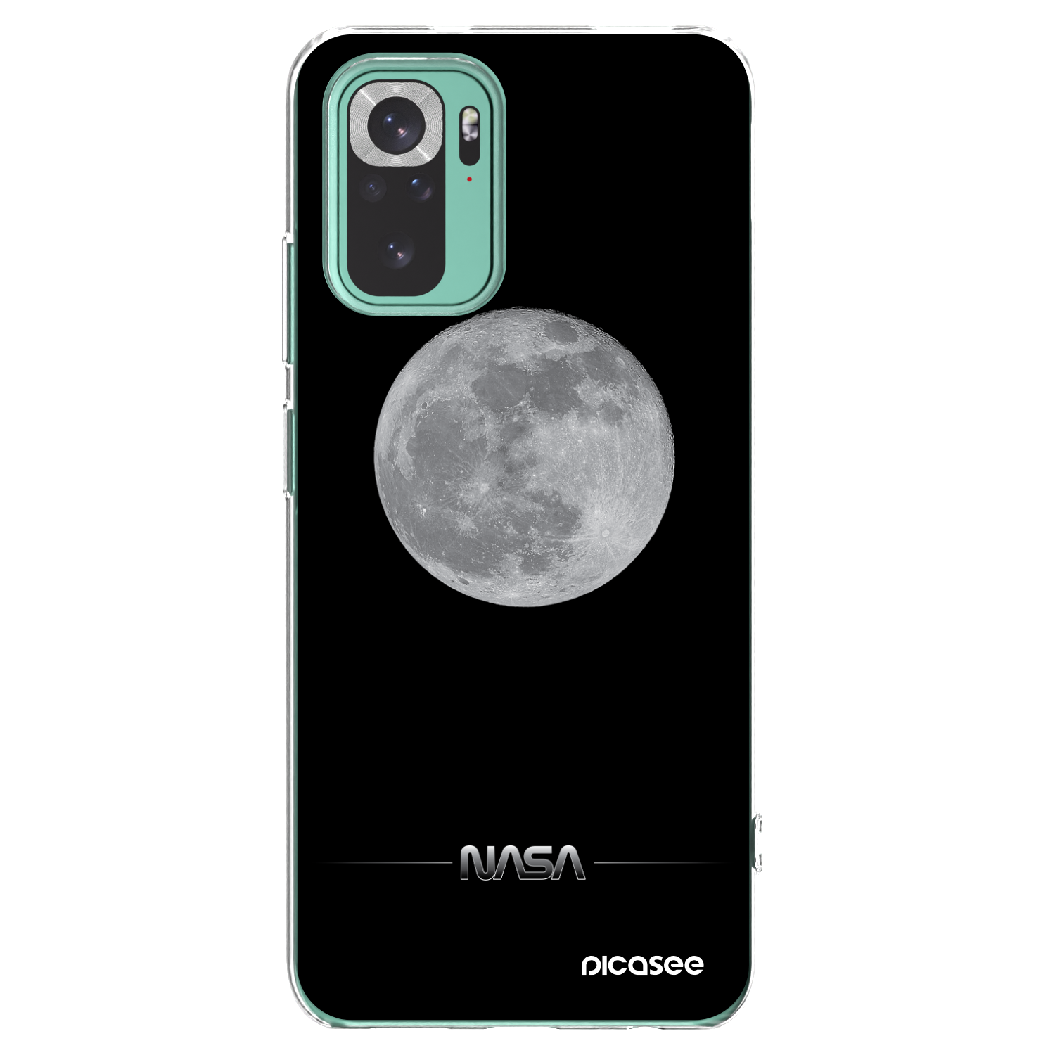 Picasee silikónový prehľadný obal pre Xiaomi Redmi Note 10 Pro - Moon Minimal