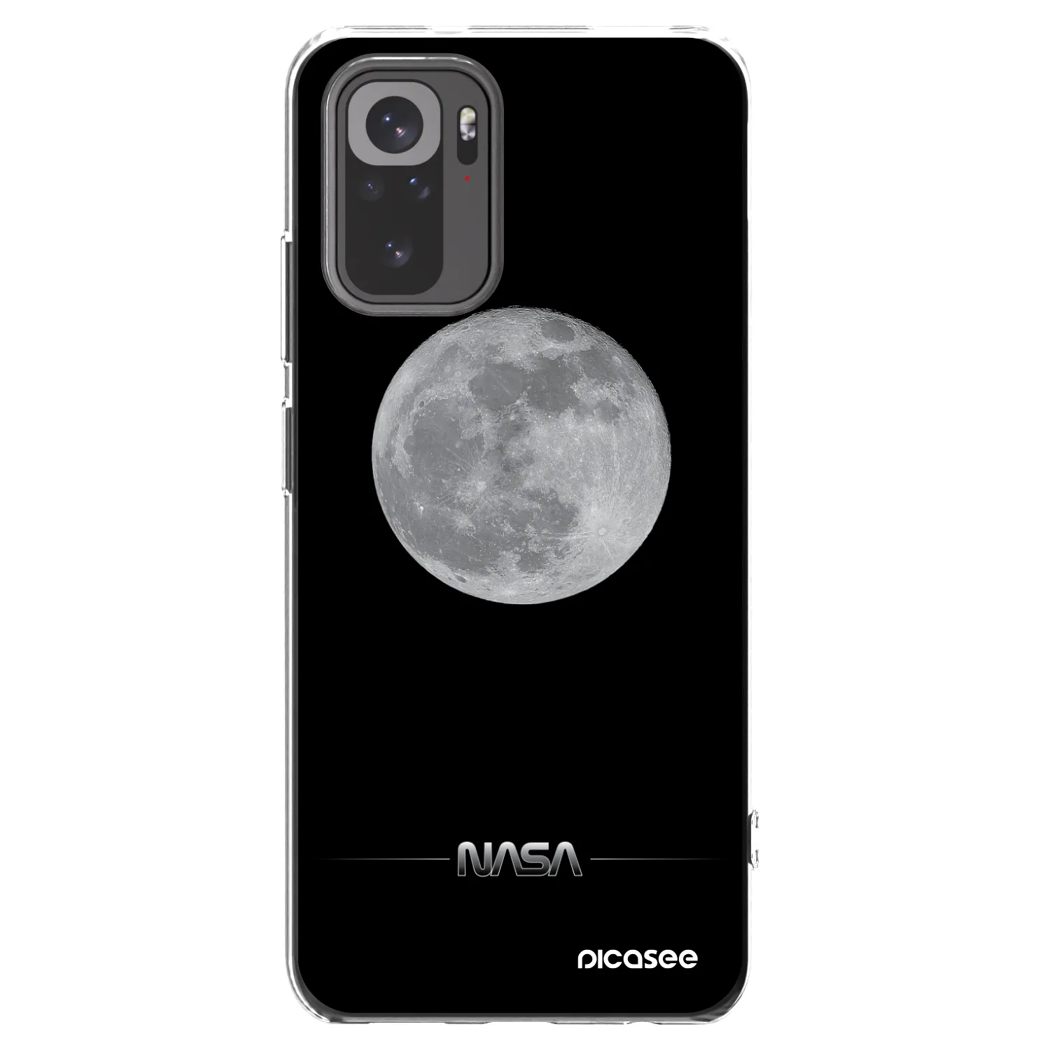 Picasee silikónový prehľadný obal pre Xiaomi Redmi Note 10S - Moon Minimal