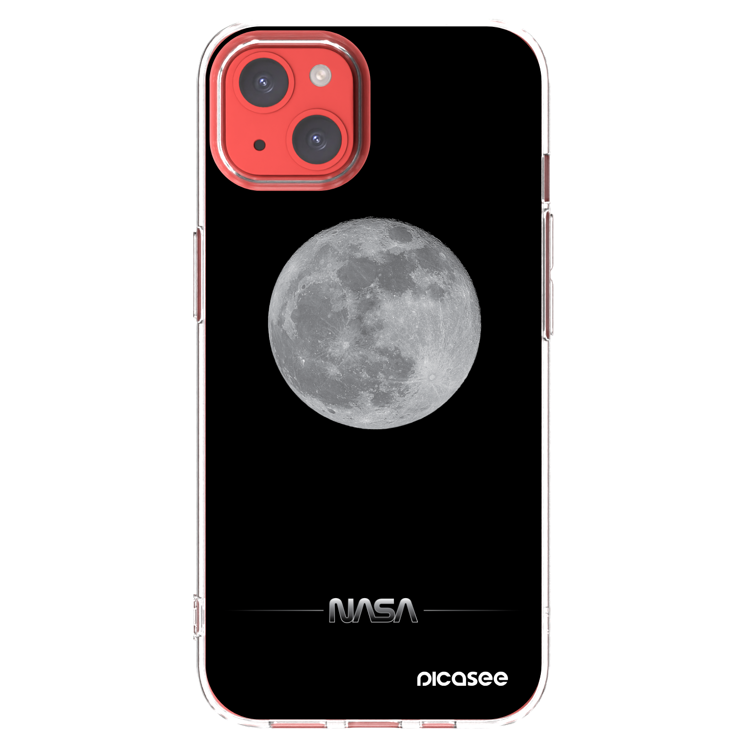 Picasee silikónový prehľadný obal pre Apple iPhone 13 - Moon Minimal