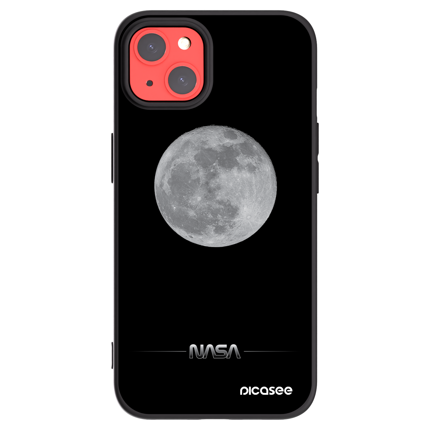 Picasee silikónový čierny obal pre Apple iPhone 13 - Moon Minimal