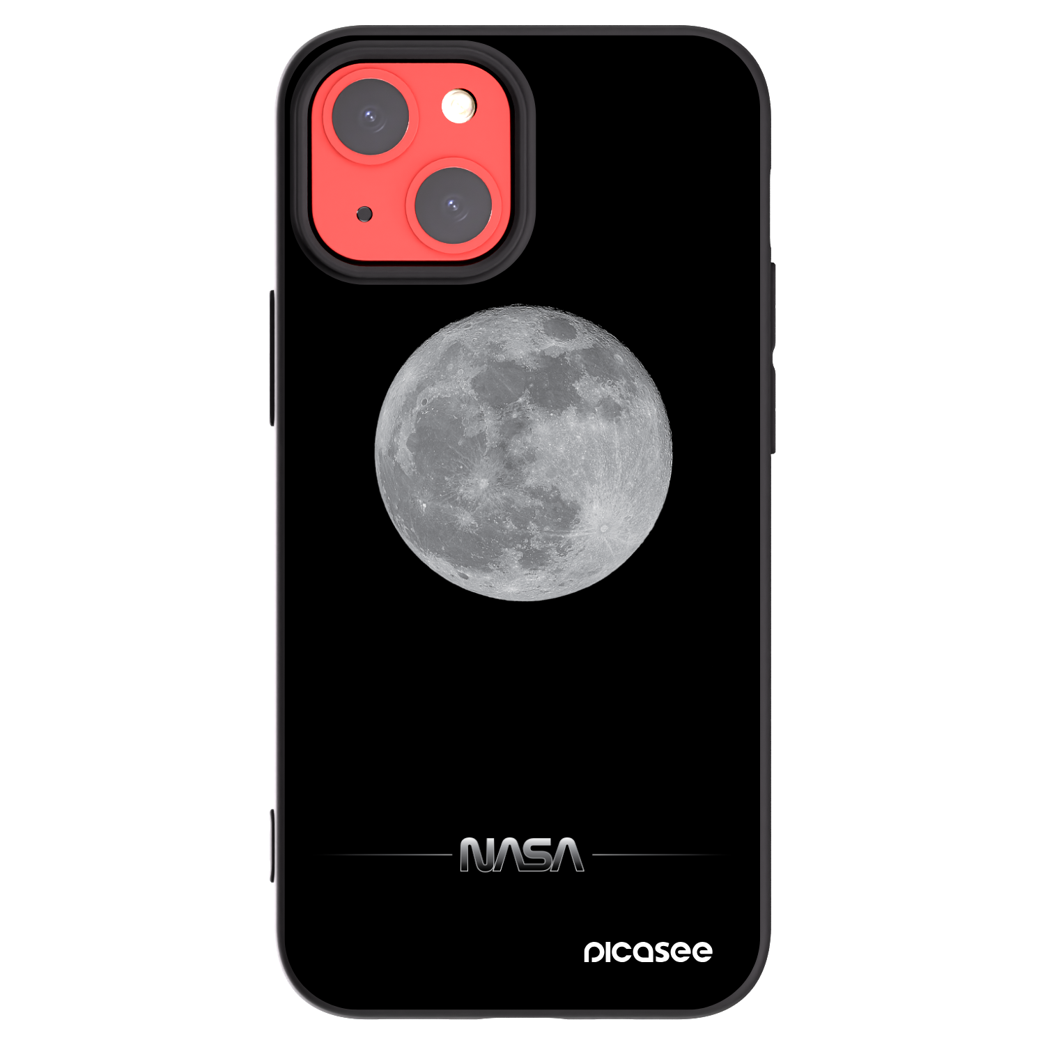 Picasee silikónový čierny obal pre Apple iPhone 13 mini - Moon Minimal