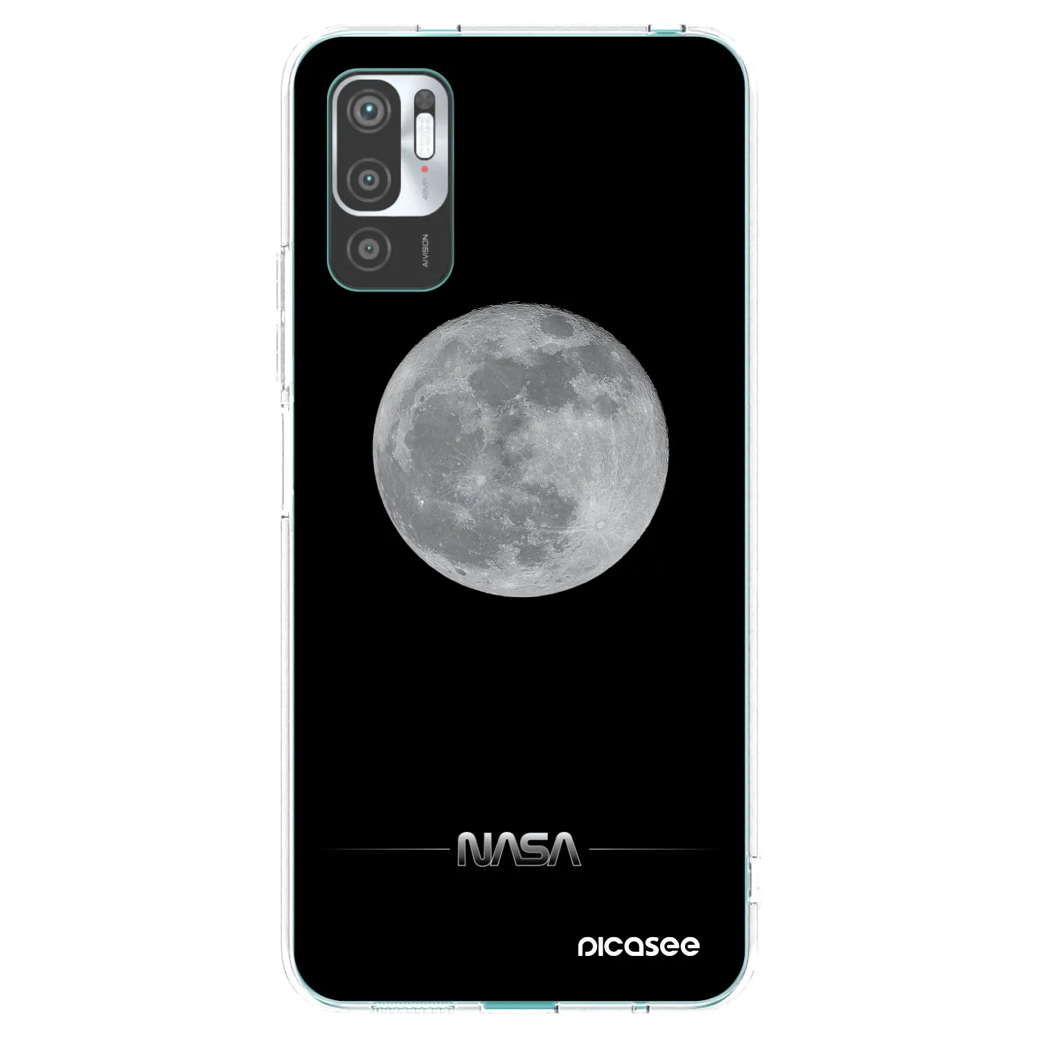Picasee silikónový prehľadný obal pre Xiaomi Redmi Note 10 5G - Moon Minimal