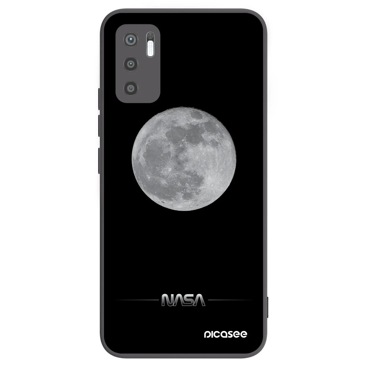 Picasee silikónový čierny obal pre Xiaomi Redmi Note 10 5G - Moon Minimal