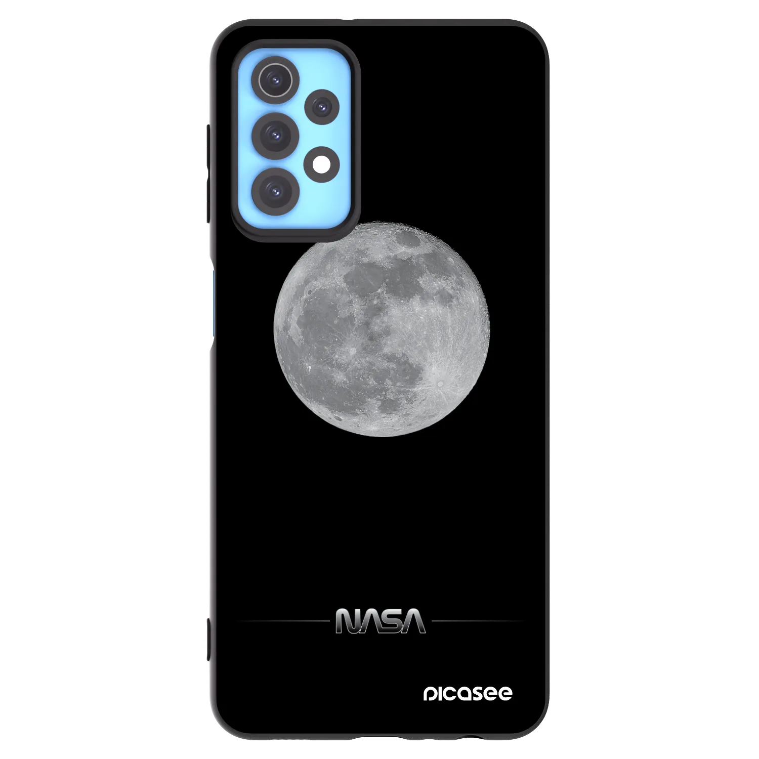 Picasee silikónový čierny obal pre Samsung Galaxy A32 4G SM-A325F - Moon Minimal