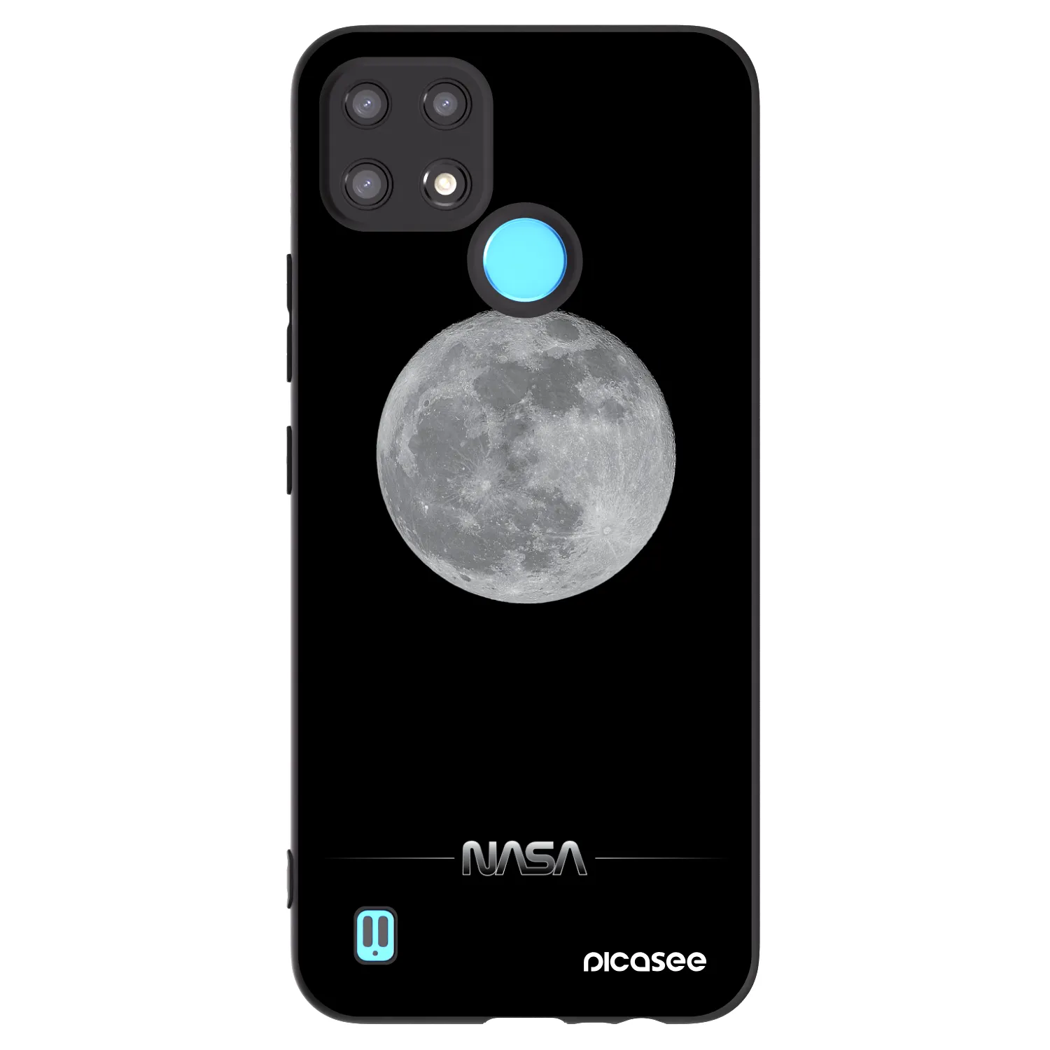 Picasee silikónový čierny obal pre Realme C21 - Moon Minimal