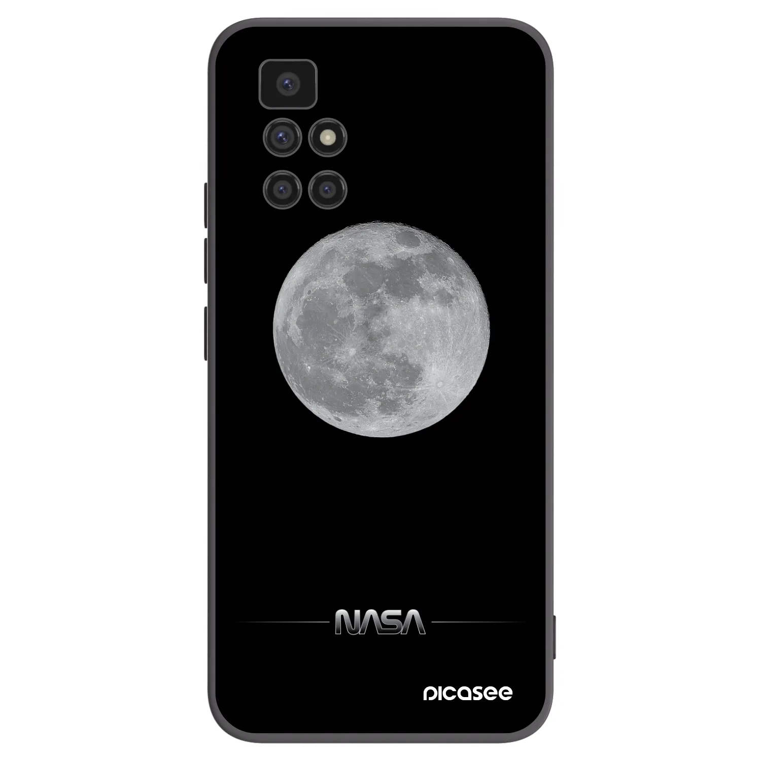 Picasee silikónový čierny obal pre Xiaomi Redmi 10 - Moon Minimal
