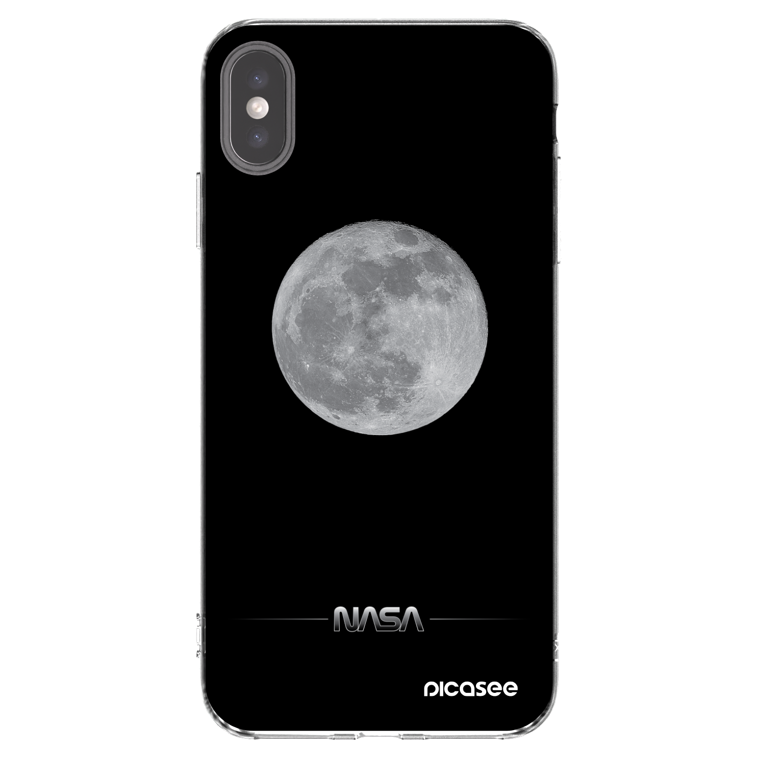 Picasee silikónový prehľadný obal pre Apple iPhone XS Max - Moon Minimal