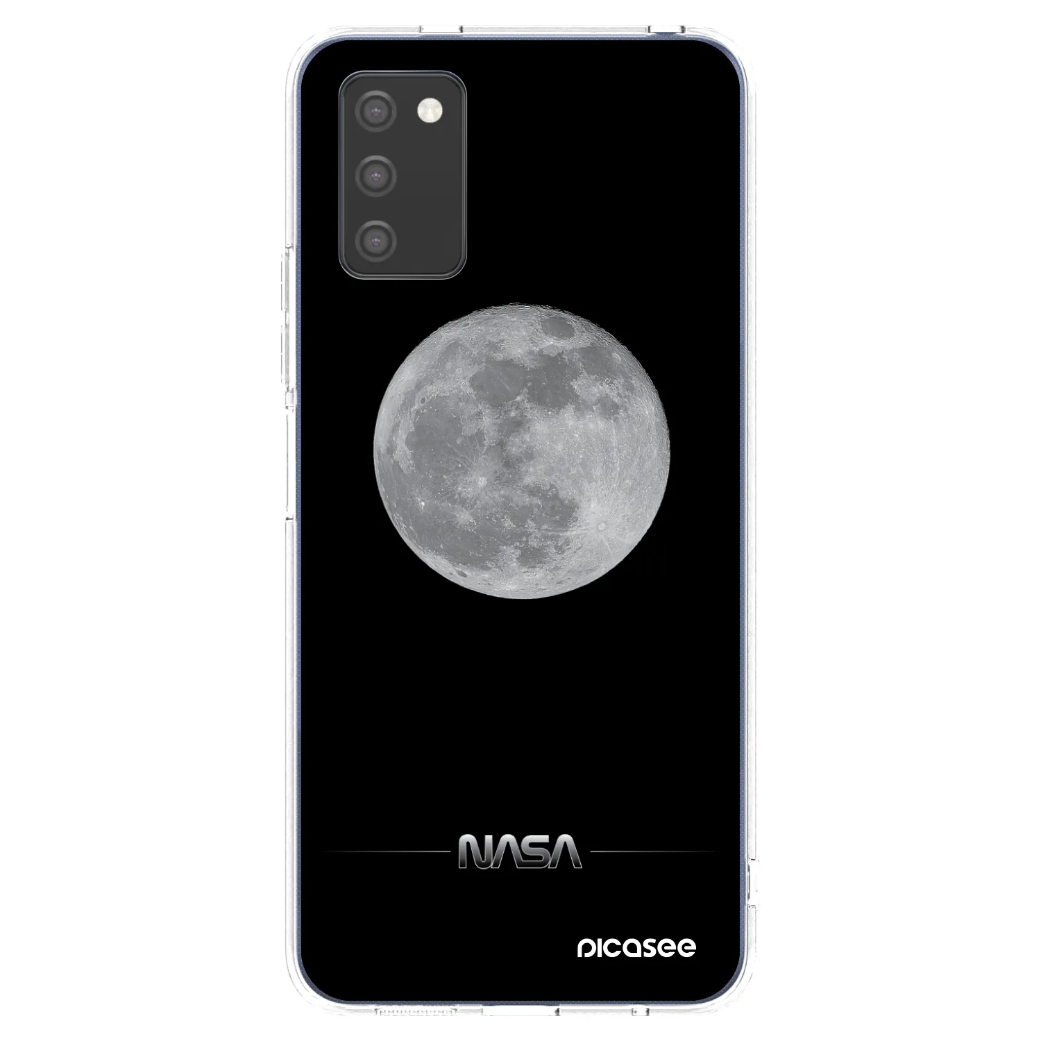 Picasee silikónový prehľadný obal pre Samsung Galaxy A03s A037G - Moon Minimal